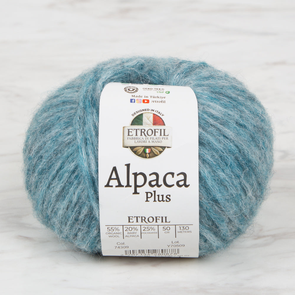 Etrofil Alpaca Plus Mavi El Örgü İpi - 74309